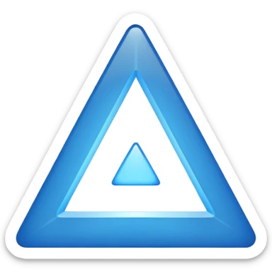 iOS style emoji, minimal summoning symbol, three dots triangle sticker