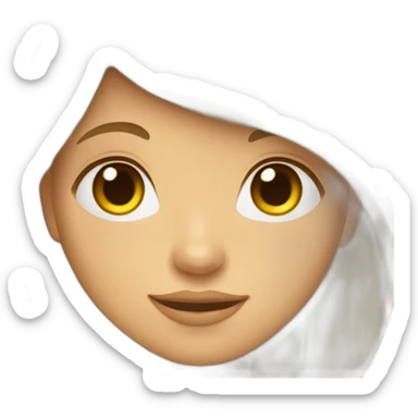 Fille avec cheveux châtains clairs sticker