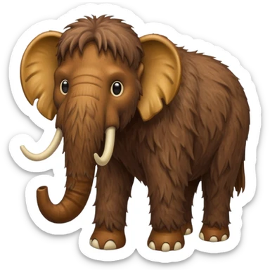 a brown Mammoth sticker