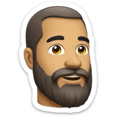 Homme très longue barbe sticker