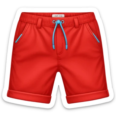 capri short red sticker