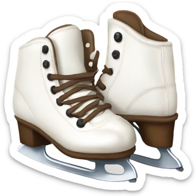 two winter white skates with brown laces on one direction  sticker
