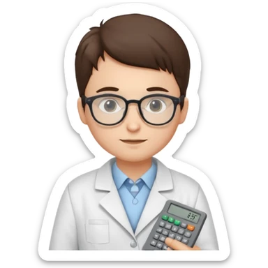 diddly blud (einstein instein) doing things on the calculator sticker