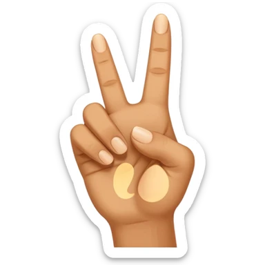 hand with one index finger up sticker