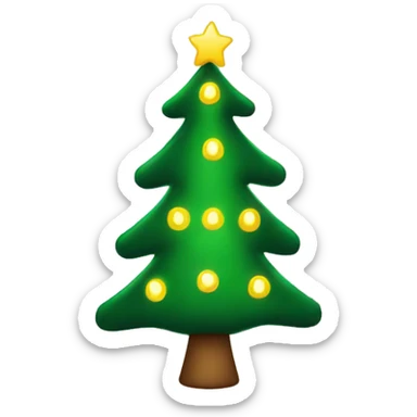 christmas tree with lights sticker