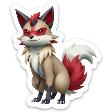 Zangoose-Zorua-Zoroark-hybrid (full body) sticker