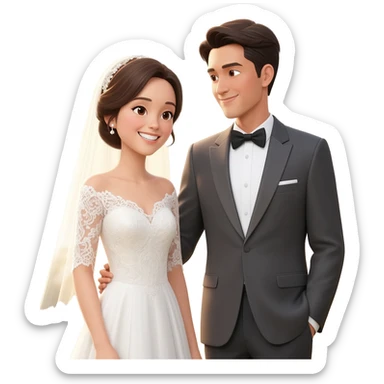 Wedding couple sticker