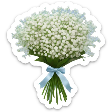 babys breath bouquet  sticker