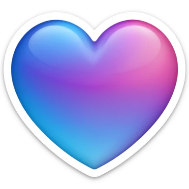 Ombré pink blue purple heart 2016 vibes sticker