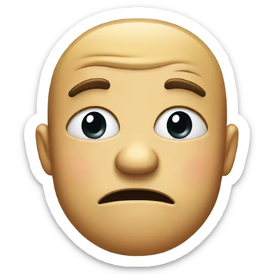 classic emoji frowny face with bottom lip about to cry sticker