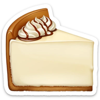 A peace of cream cheesecake  sticker