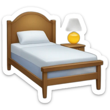 magen relacionada con el sueño, como una cama cómoda con sábanas suaves y una luz tenue para transmitir calma y tranquilidad sticker