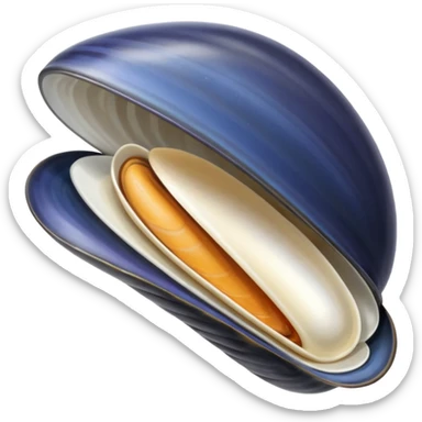 sticker of one open mussels sticker