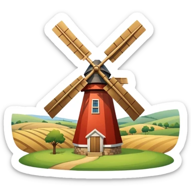 windmill turning sticker