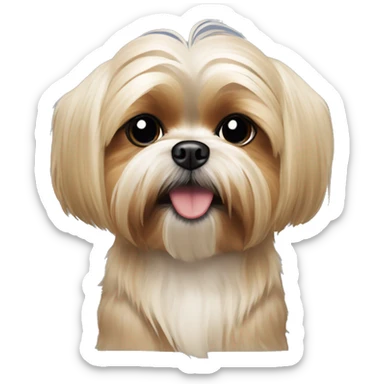 blonde shih tzu yorkie dog sticker