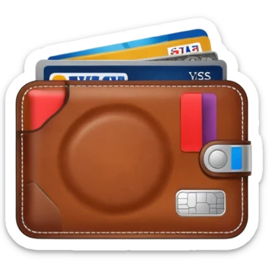 wallet credit card sticker