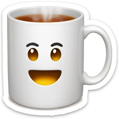 hot mug steaming sticker