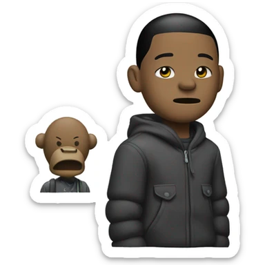 haaland as a kaws character sticker