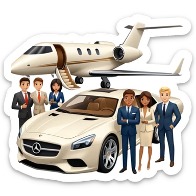 Grant Cardone, Tai Lopez, Josh King Madrid, Alex Hormozi, Iman Gadzhi, Daniel G, Branden Condy, Patrick Bet-David, Dan Henry, Luke Belmar, Shelby Sapp, Leila Hormozi, Tefi Valenzuela, business, influencers, friends, rich millionaire success lifestyle, private jet , supercars, success, sales sticker