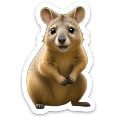 quokka wallaby train sticker
