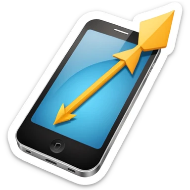 Mobile Phone with Arrow sticker