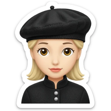 beret only no human sticker