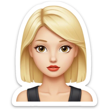 Blonde model runway  sticker