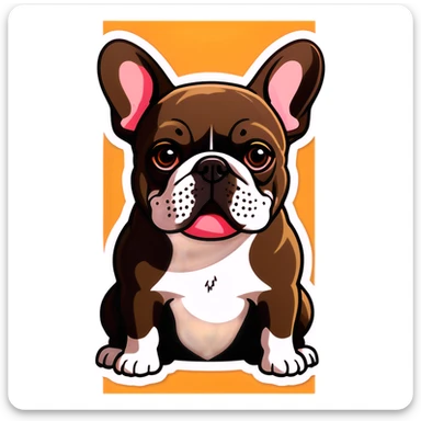 French Bulldog live on Zoom sticker