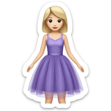 woman tulle dress sticker