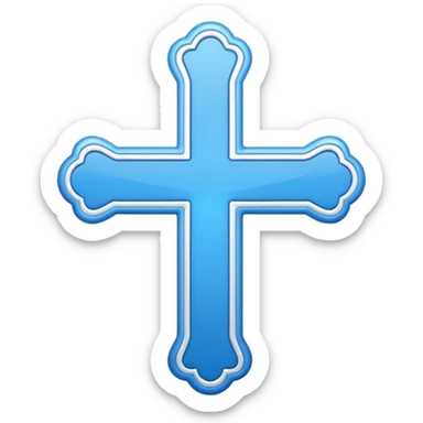 Blessed - simple font blue sticker
