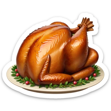 Christmas Roast potato and turkey and ham  sticker