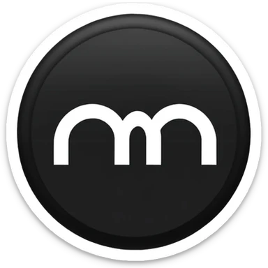 Black circle with “MB” written on in the middle of it. Nothing else no holes or anything. sticker