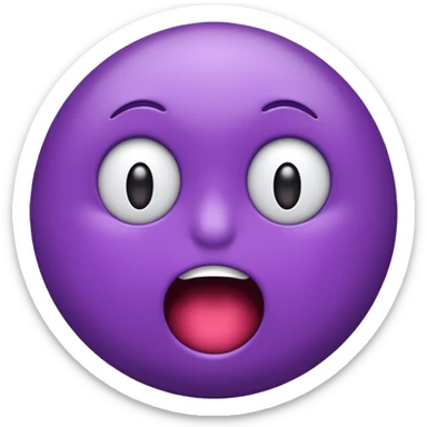 Shocked and horrified purple emoji sticker