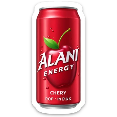 Alani energy drink cherry pop sticker