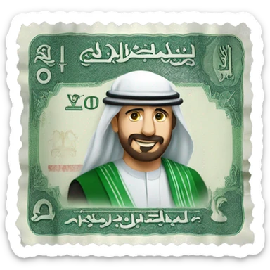 saudi riyal currency sticker