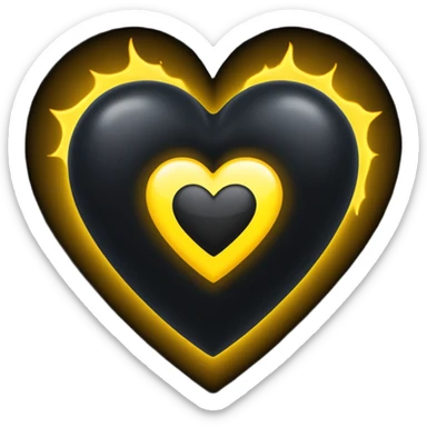 black heart with 2 yellow sparked like this = 💖 sticker