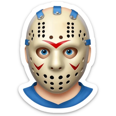 Jason Voorhees, looking cute, looks like he is in love sticker