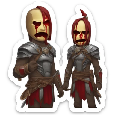 gota de sangre tachada con una equis sticker