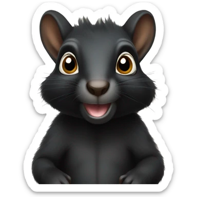 black squirrel sticker
