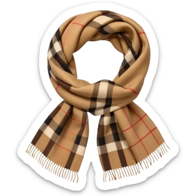 burberry type scarf sticker