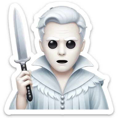 Ghost Man Opera singer with a knife  sticker