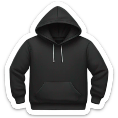 folded black hoodie sticker