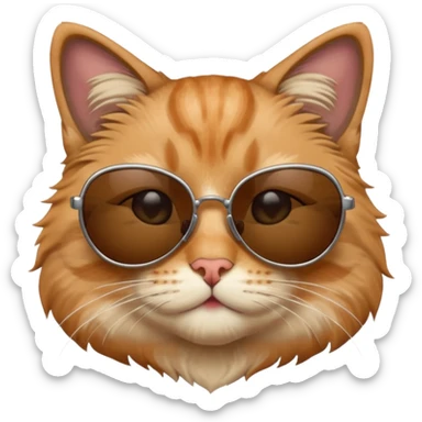 Cat with sunglassesh sticker