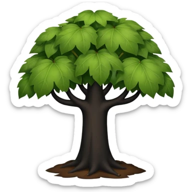 Un trébol de 5 hojas totalmente negro sticker