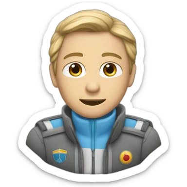 Un Tchadienne qui une personne qui a bien qui a qui est en train de piloter une avion sticker