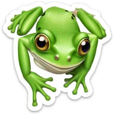 looking at a tree frog from above sticker
