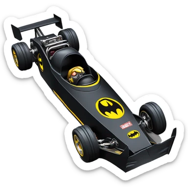 Radio Controlled Batman’s favorite, shaped like a top fuel Dragster with exposed suspension  sticker