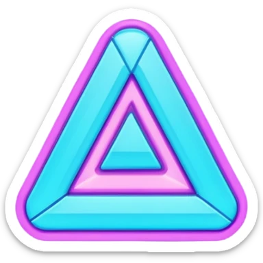 futuristic minimalistic emoji icon, letters "A" formed by three glowing digital lines representing Storm, Atom and NoizeGames, neon purple (#8B5CF6) and cyan (#00E0FF) on dark background, modern tech style, 1:1 aspect ratio sticker