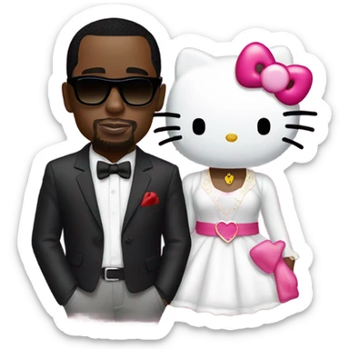 P diddy and hello kitty sticker