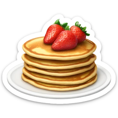 Pancakes with strawberries  sticker